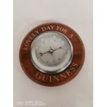 Guinness advertising wall barometer.