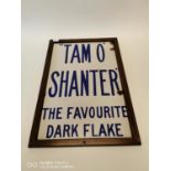 Rare Tam O'Shanter The Rare Dark Flake enamel advertising sign.