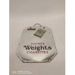 Player's Weights pictorial advertising mirror.