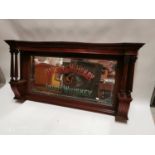 O'Neill and McHenry Old Irish Whiskey advertising mirror in mahogany frame.