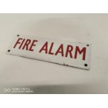 Fire Alarm enamel advertising sign.