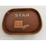 Will's Star Cigarettes advertising drinks tray.