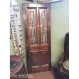 Good quality pub door with stained glass Ladies and Gents panels. (199 cm h x 73 cm W).