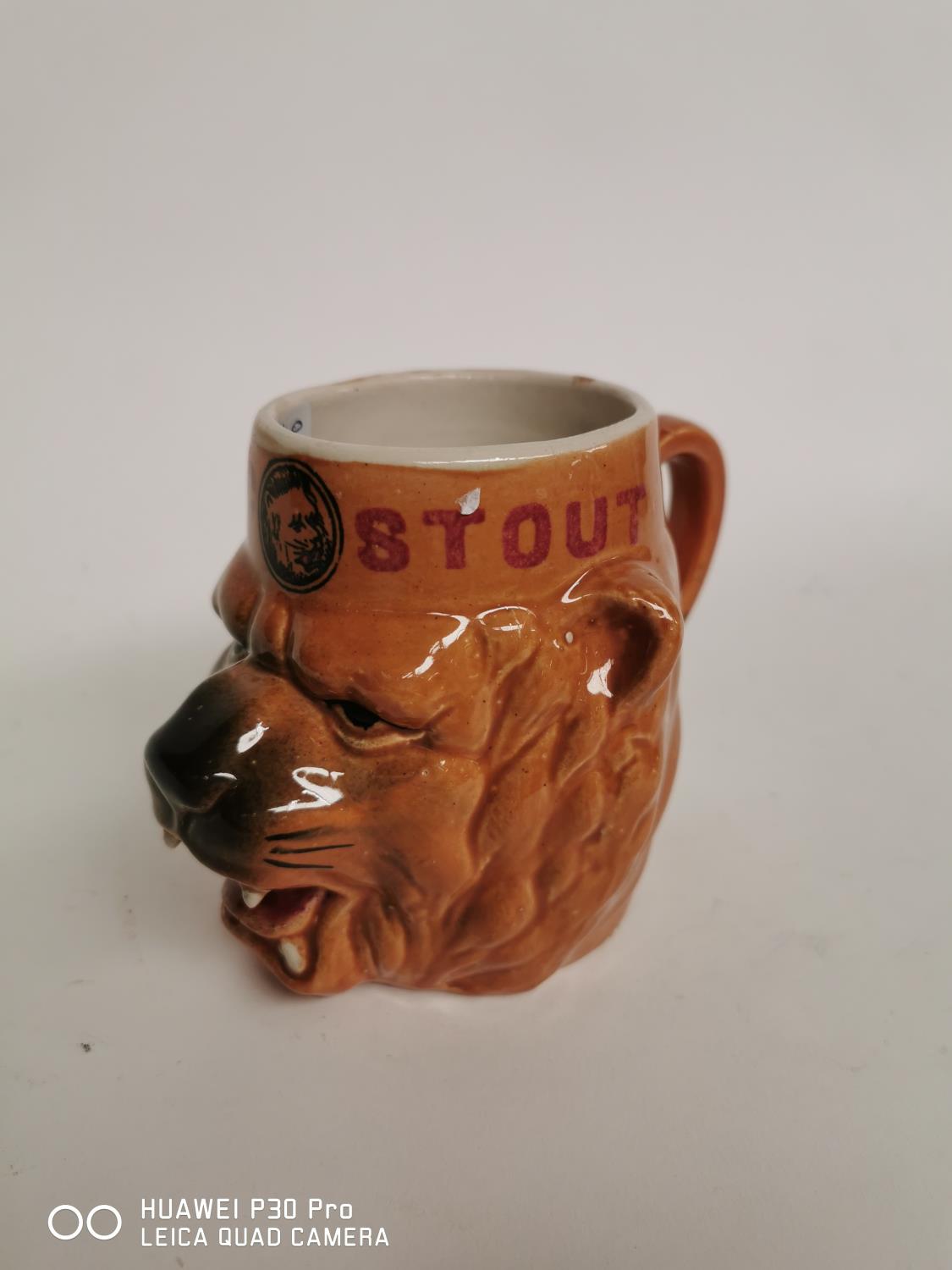 Rare ABC Stout jug in the form of a lion.