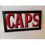Framed Caps Sign