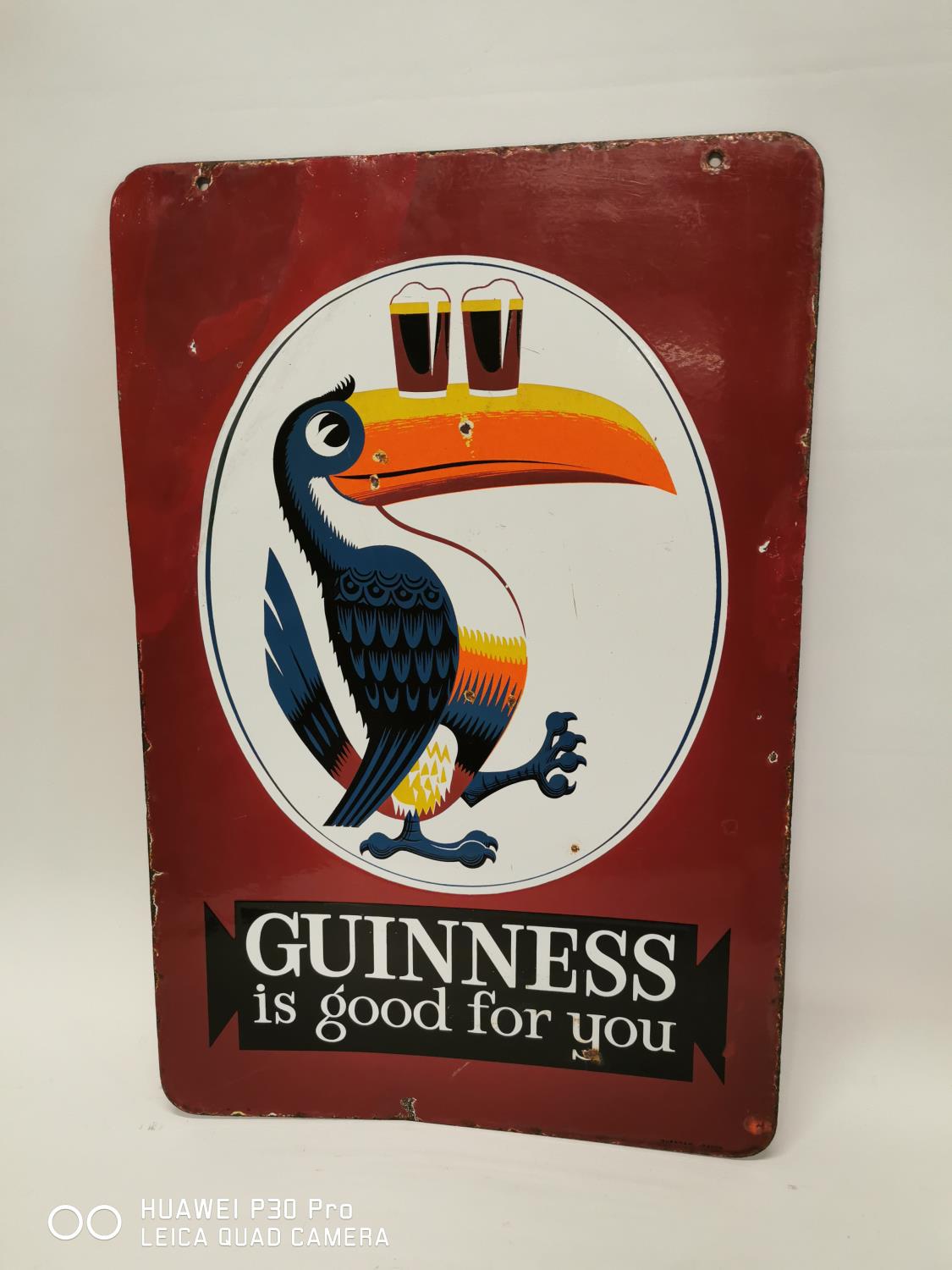 Rare Guinness Is Good For You Toucan enamel advertising sign. - Image 3 of 3