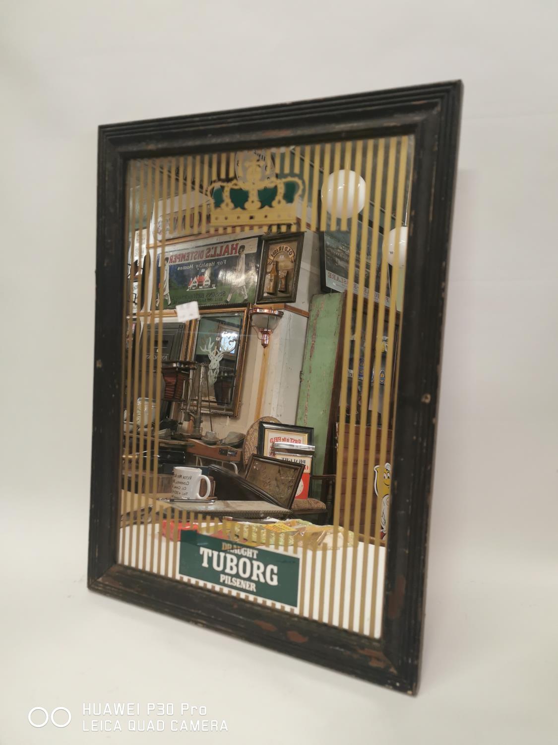 Draught Tuborg advertising mirror.