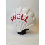 Rare 1940's milk glass Shell petrol pump globe.