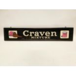 Rare Craven A re- verse painted glass advertising sign.