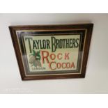 Rare Taylor's Brothers Rock Cocoa London showcard.
