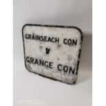 Grange Con alloy road sign.