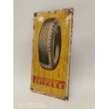 Enamel Pirelli advertising sign.