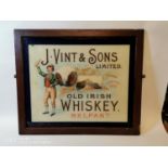 Extremely rare J Vint & Son Ltd Old Irish Whiskey advertisement.