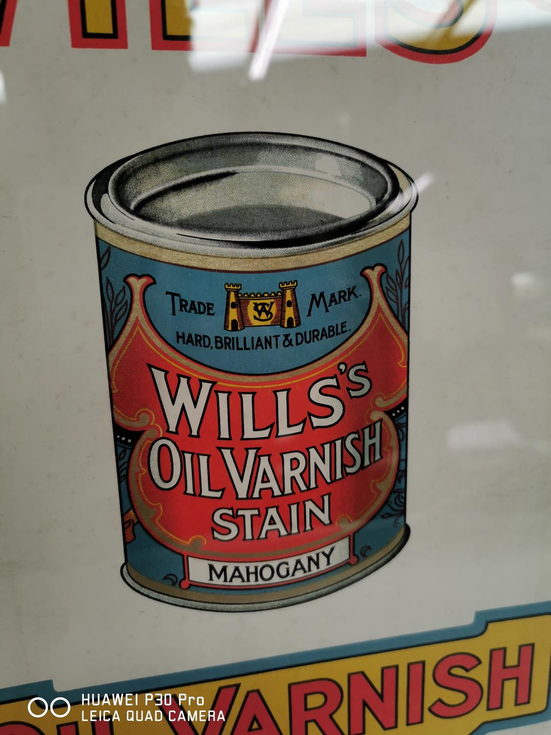 Will's Oil Varnish framed advertising showcard - Image 2 of 3