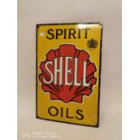 Spirit Shell Oils enamel advertising sign.