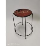 Metal Coca Cola stool.