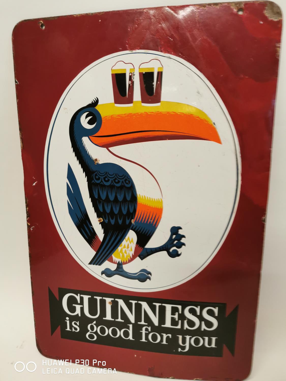 Rare Guinness Is Good For You Toucan enamel advertising sign. - Image 2 of 3