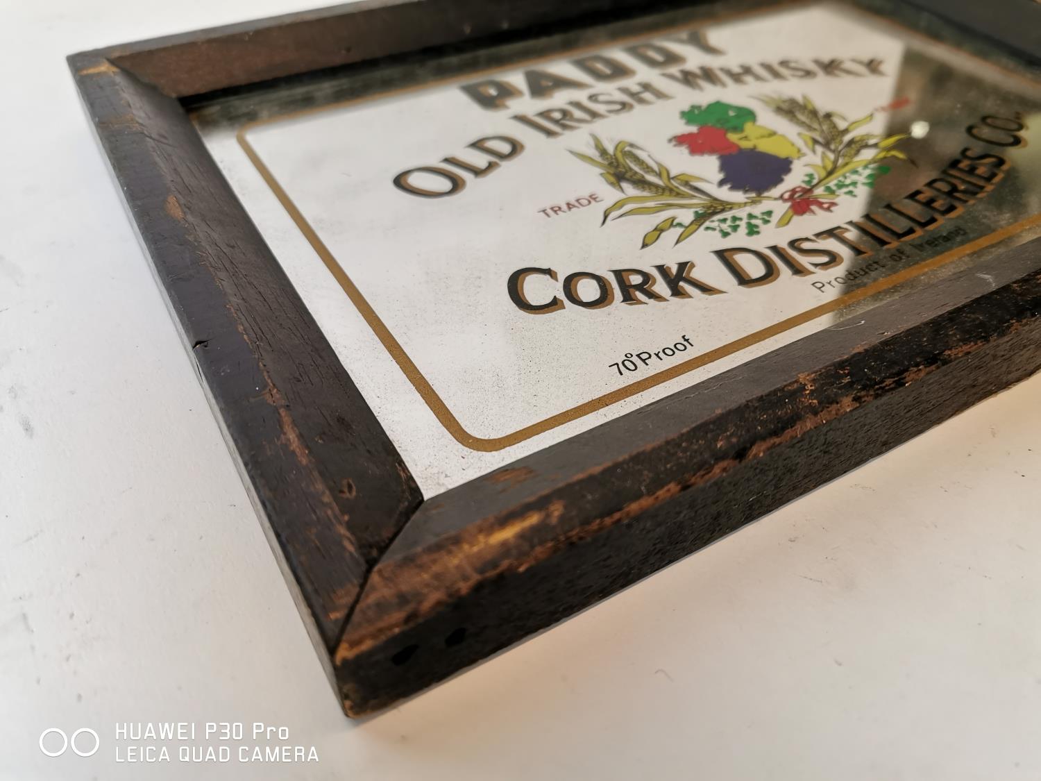 Paddy Old Irish Whiskey framed advertising mirror. - Image 2 of 2