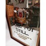 Tullamore Pure Pot Still Whiskey advertising mirror.