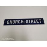 Church Street enamel street sign.