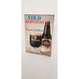 1970's Cold Guinness advertising showcard