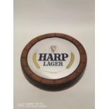 Harp Lager advertising mirror.