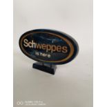 Unusual Schweppes acrylic advertising sign.