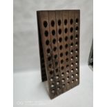 Early 20th. C. oak wine rack.