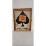 Wills Gold Flake - Honey Dew Are Trumps advertising print.