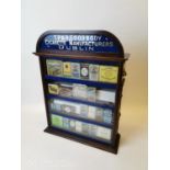 Extremely rare T.P & R. Goodbody Cigarette Manufactorers Dublin mahogany counter display cabinet.