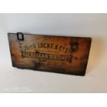 Early John Locke Kilbeggan Irish Whiskey crate top.