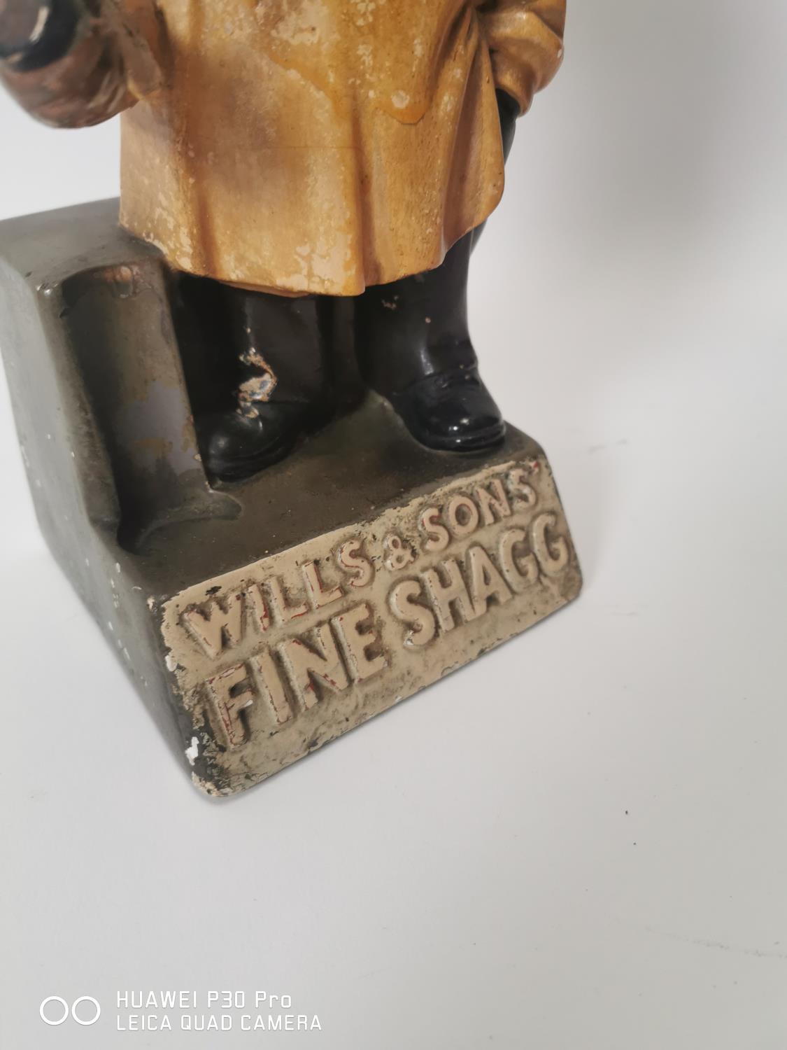 Rare Will's & Sons Fine Shagg chalk advertising figure. - Image 2 of 4