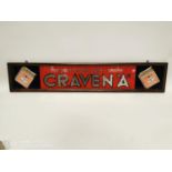 Rare Craven Mixture re- verse painted glass advertising sign.