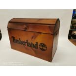 Timberland advertising trunk.