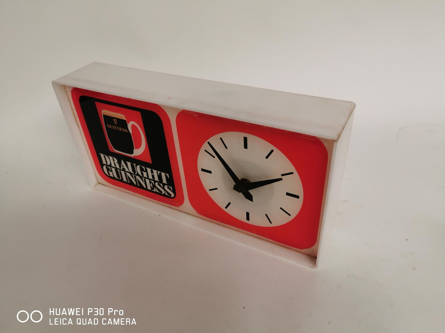 Draught Guinness advertising clock. - Image 2 of 3