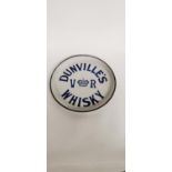 Dunville's V R Whisky advertising tinplate tray.