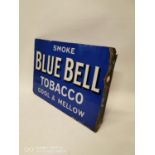 Smoke Blue Bell Tobacco Cool and Mellow double sided enamel advertising sign