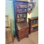 Irish Georgian mahogany single astral glazed door bureau bookcase with fitted interior {191 cm H x 6