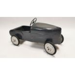 Early 20th. C. metal pedal car. { 40cm H X 83cm L X 43cm W }.