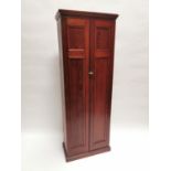 Edwardian pitch pine hall cupboard {194 cm H x 66 cm W x 33 cm D}.