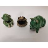 Three vintage ceramic money boxes.