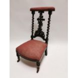 19th C. carved oak prie dieu chair {90 cm H x 50 cm W x 55 cm D}.