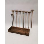 Early 20th. C. partial Croquet set.