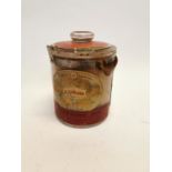 Early 20th C. glass Cuban cigar jar with original cigars {20 cm H x 16 cm Dia}.