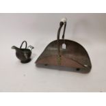 Miniature copper coal scuttle.