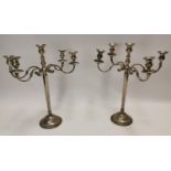 Pair of good quality silver plated candelabras.