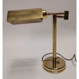 Early 20th C. brass desk lamp.