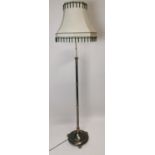 Exceptional quality metal and brass standard lamp