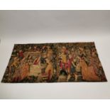 Late 19th C. tapestry {99 cm H x 188 cm W}.