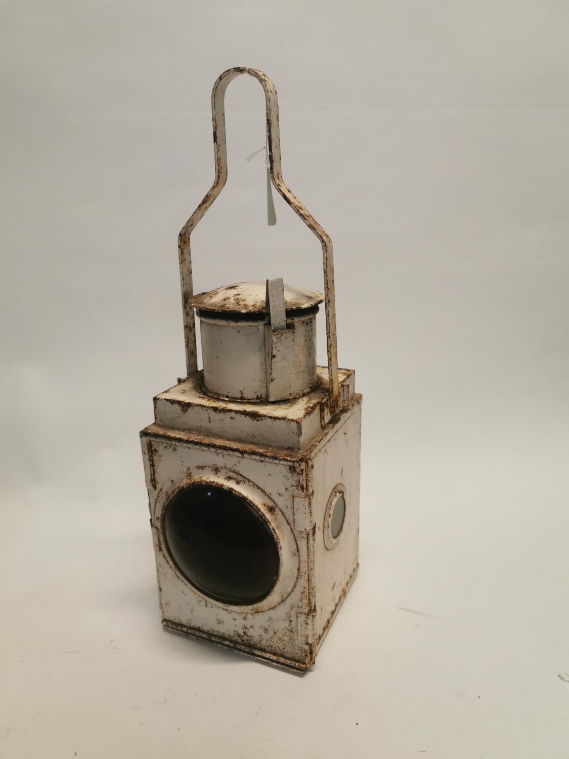 Late 19th. C. railway lamp.